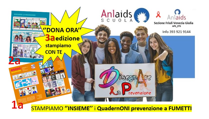 ANLAIDS Sezione Friuli Venezia Giulia - Quadernoni prevenzione a Fumetti e corsi on Line