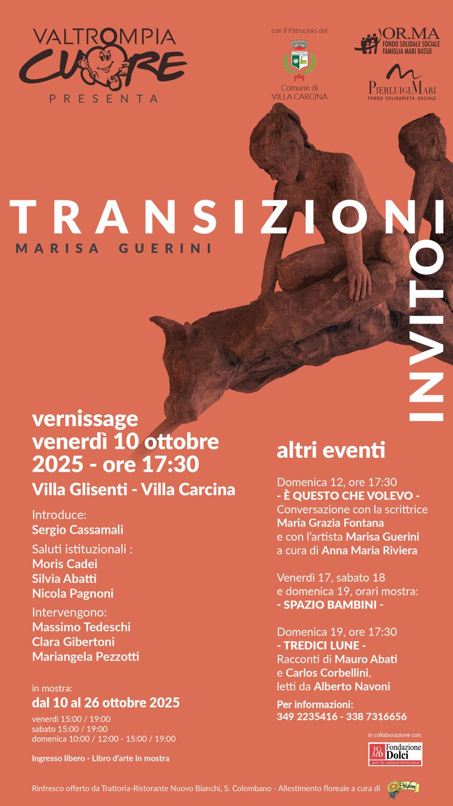 VALTROMPIACUORE APS presenta la mostra Transizioni sculture di Marisa Guerini
