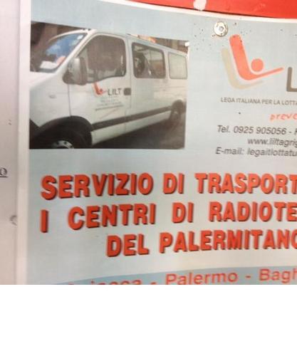 servizio di trasporto nei centri di radioterapia del palermitano